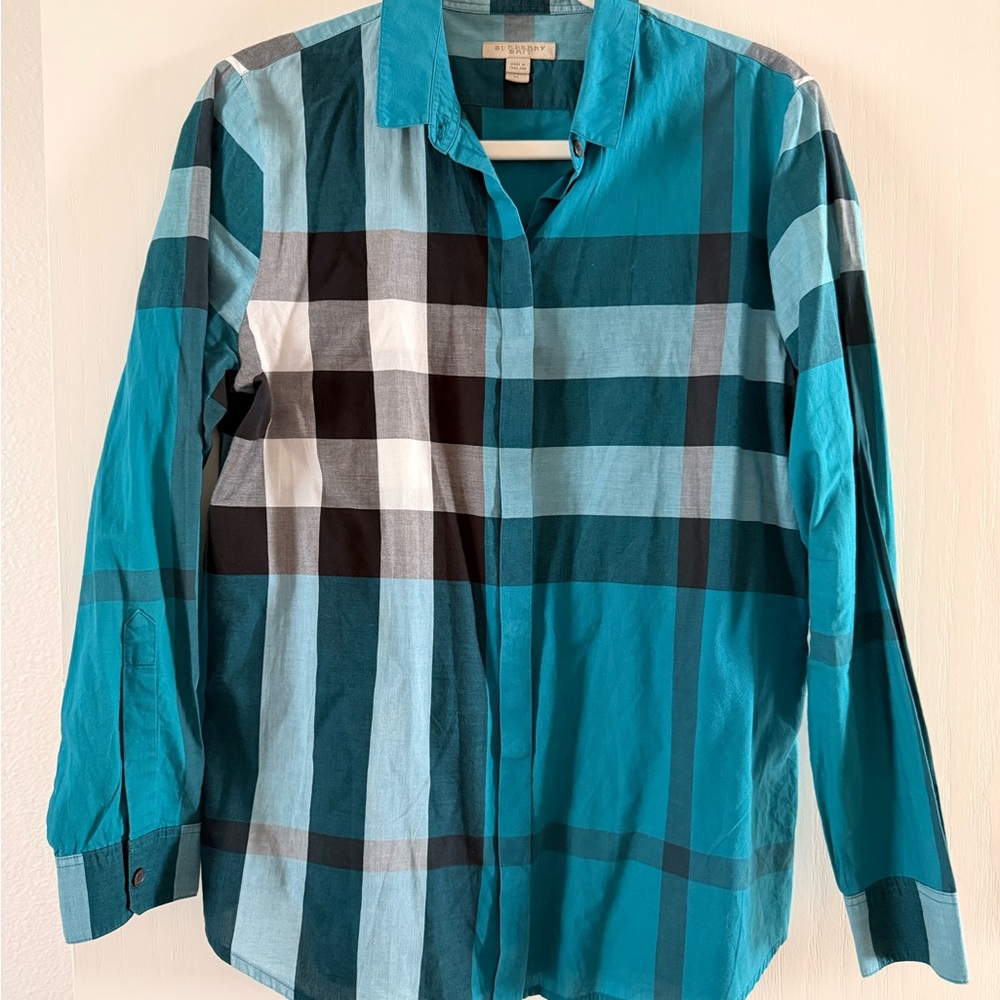 Women’s Blue Plaid Shirt